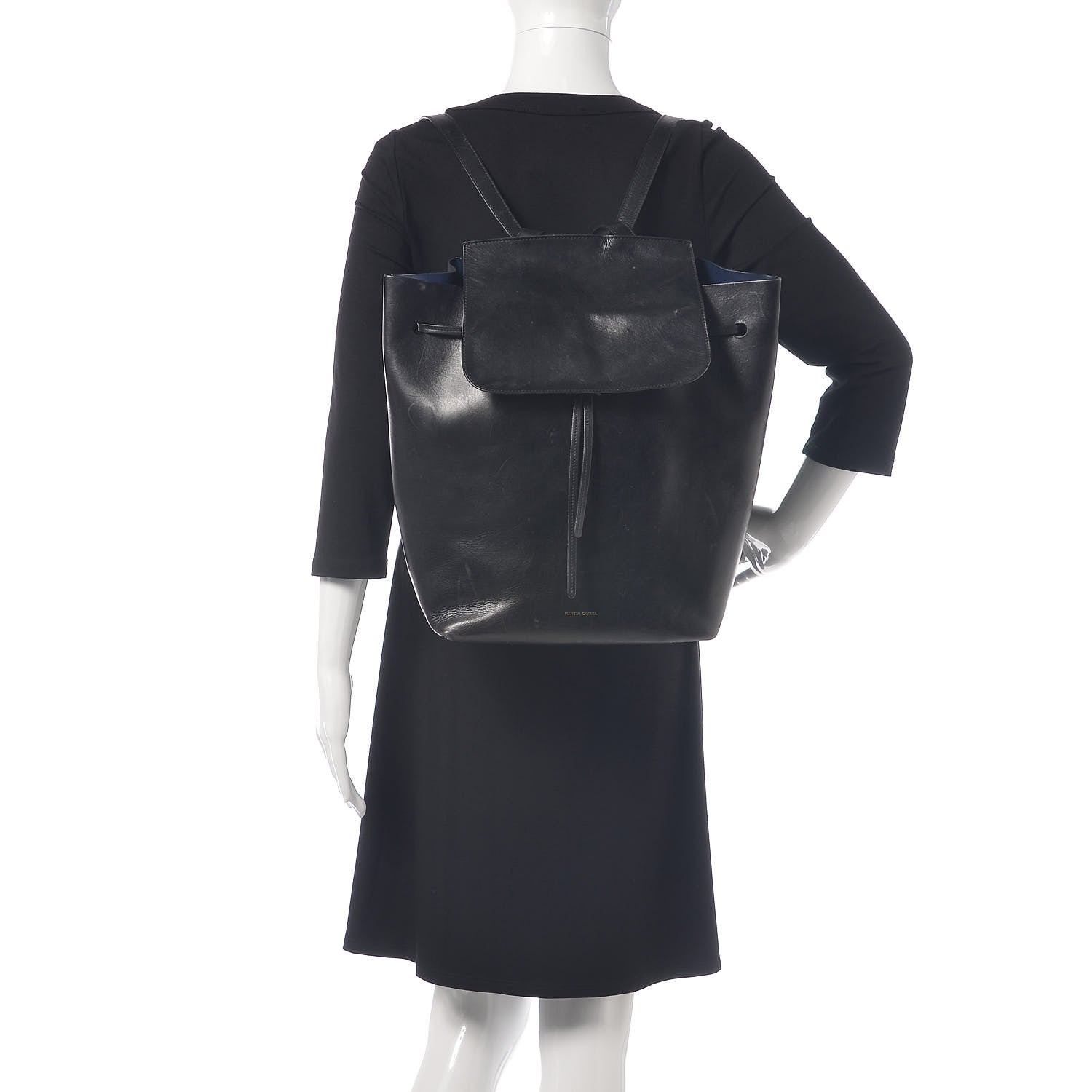 Mansur Gavriel Vegetable Tanned Calfskin Backpack Black 2 of 30