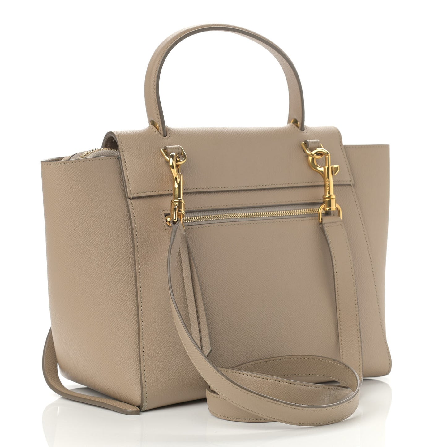 Grained Calfskin Micro Belt Bag Light Taupe