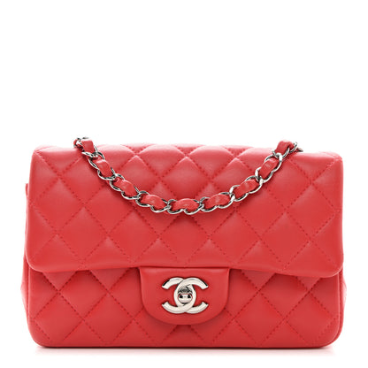 Chanel Lambskin Quilted Mini Rectangular Flap Pink 1 of 11