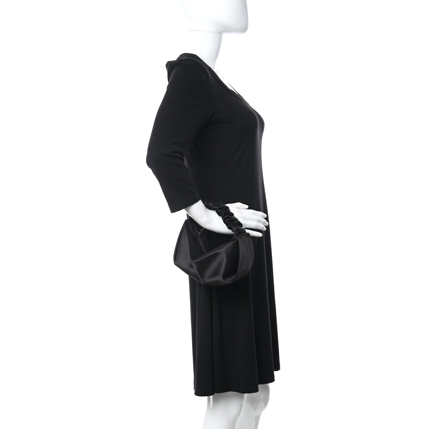 Alexander Wang Satin Mini Scrunchie Bag Black 2 of 9