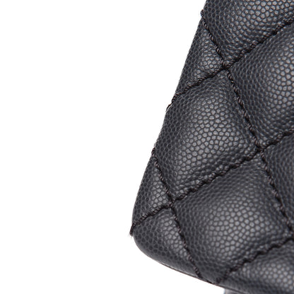 Chanel Caviar Quilted Small Coco Handle Flap Gray 11 of 11