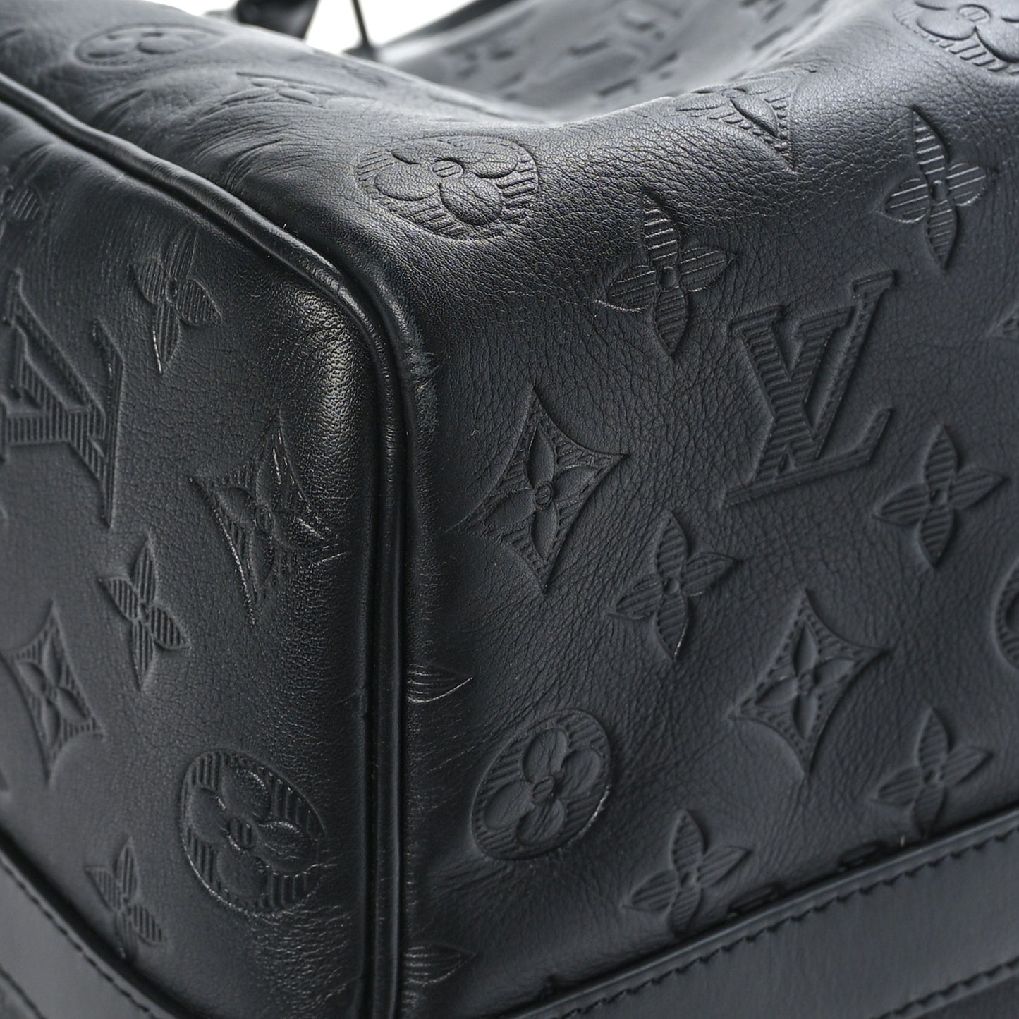 Calfskin Shadow Monogram Keepall Bandouliere 50 Black