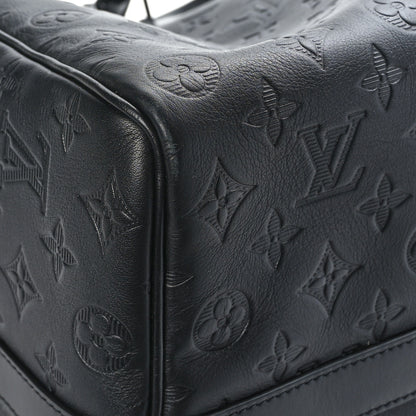 Louis Vuitton Calfskin Shadow Monogram Keepall Bandouliere 50 Black 8 of 9