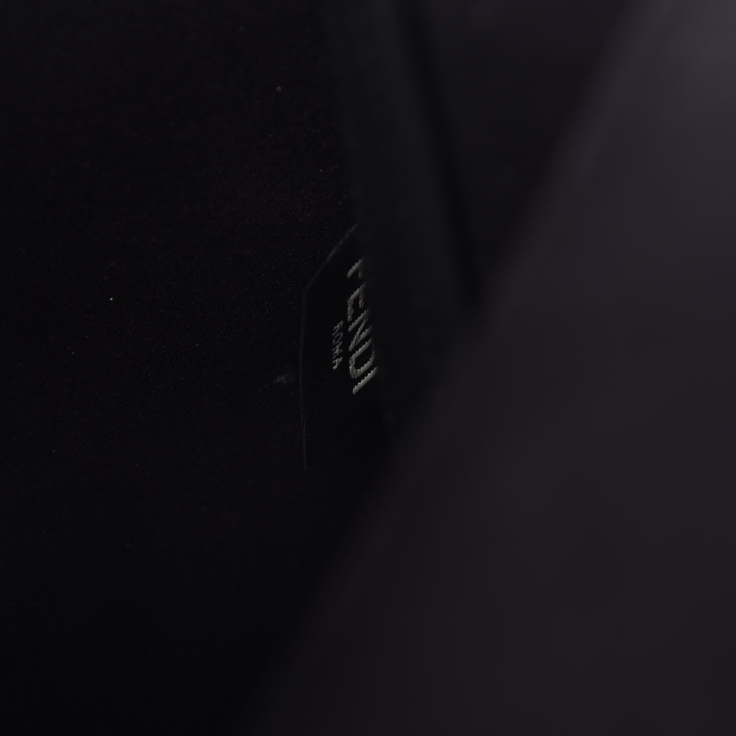 Fendi Glazed Fabric Vitello Century FF 1974 Stamp Patch Medium Peekaboo Defender Cover Mogano Panna Black 6 of 10