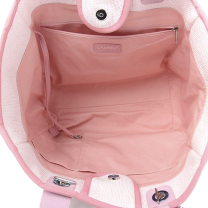 Chanel Canvas Medium Deauville Tote Pink 5 of 11