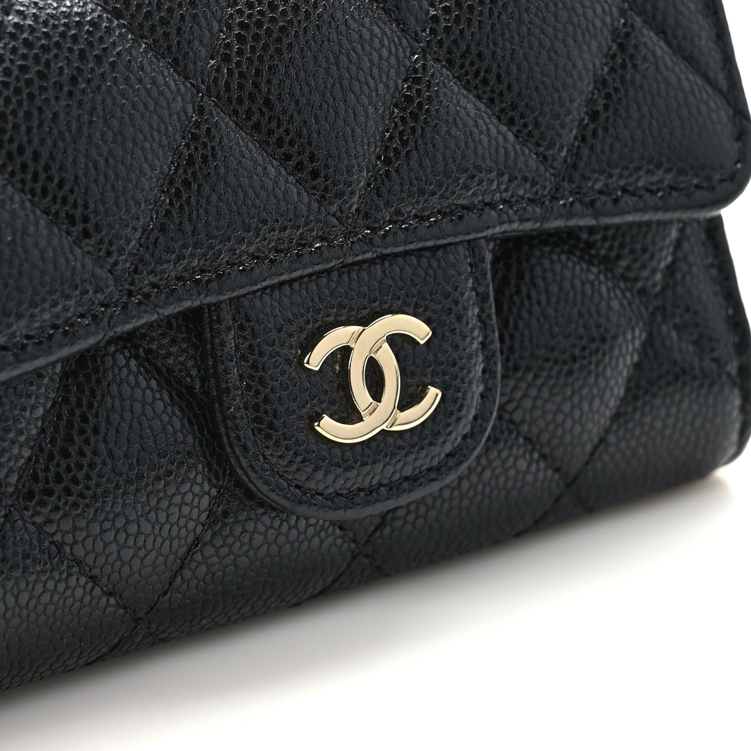 Chanel Caviar Quilted Classic 4 Key Holder Wallet Black 7 of 9