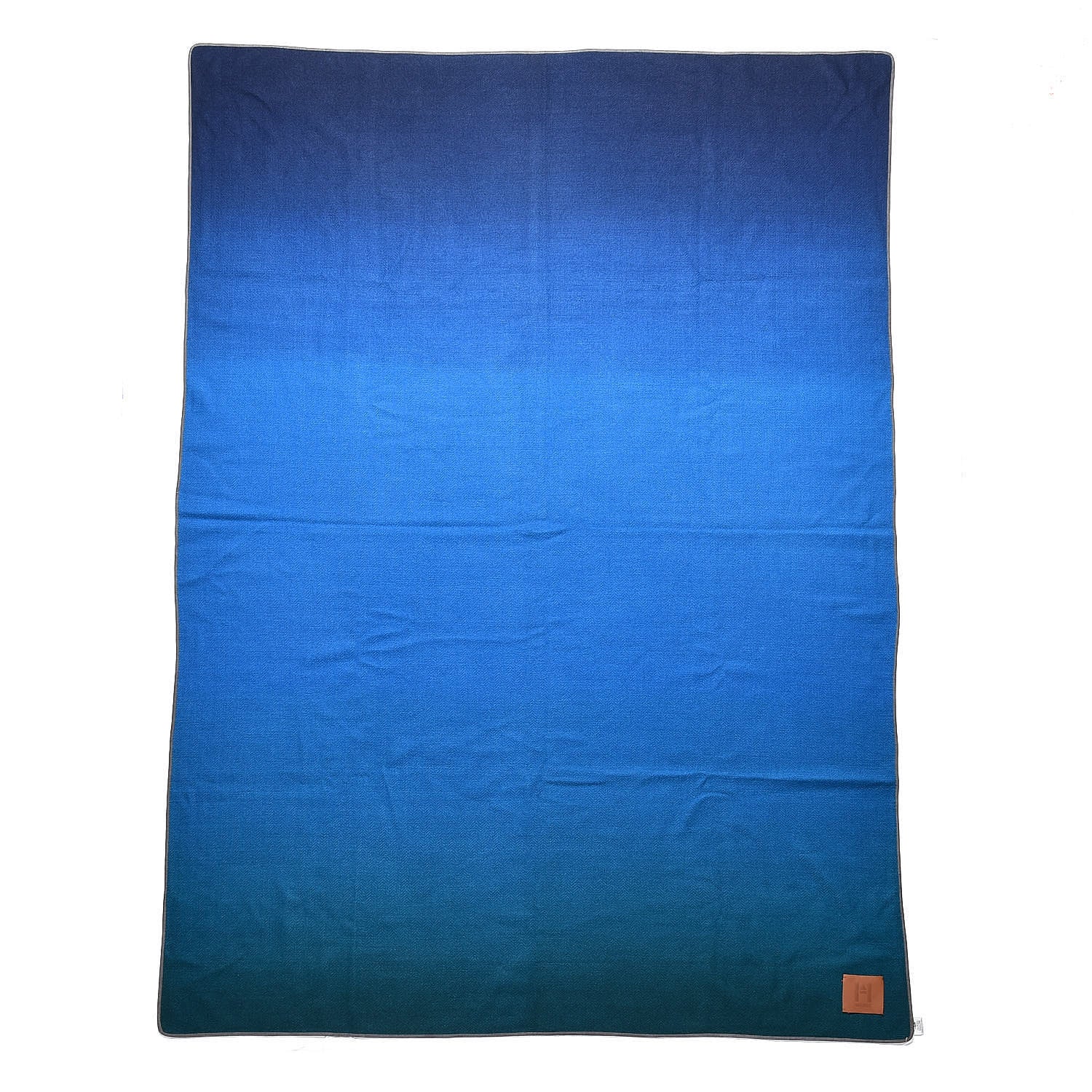Hermes Cashmere Hand Woven Dip Dye Urga Blanket Bleu Violet 1 of 8