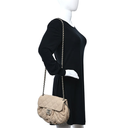Chanel Washed Lambskin Quilted Medium Chain Around Messenger Beige 2 of 10