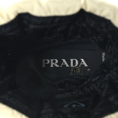 Prada Re-Nylon Piuma Triangle Logo Padded Drawcord 20mm Snow Boots 35.5 Avorio 6 of 7