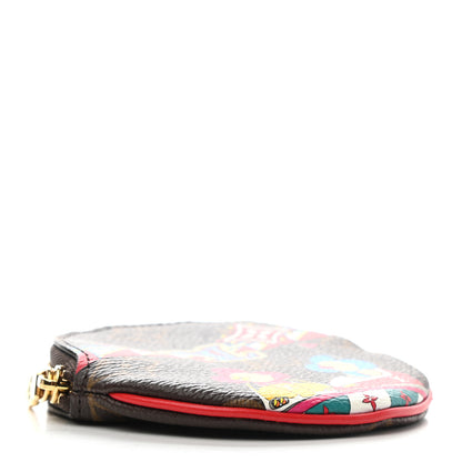 Louis Vuitton Monogram 2020 Christmas Animation Bumper Cars Round Coin Purse Coquelicot 4 of 7