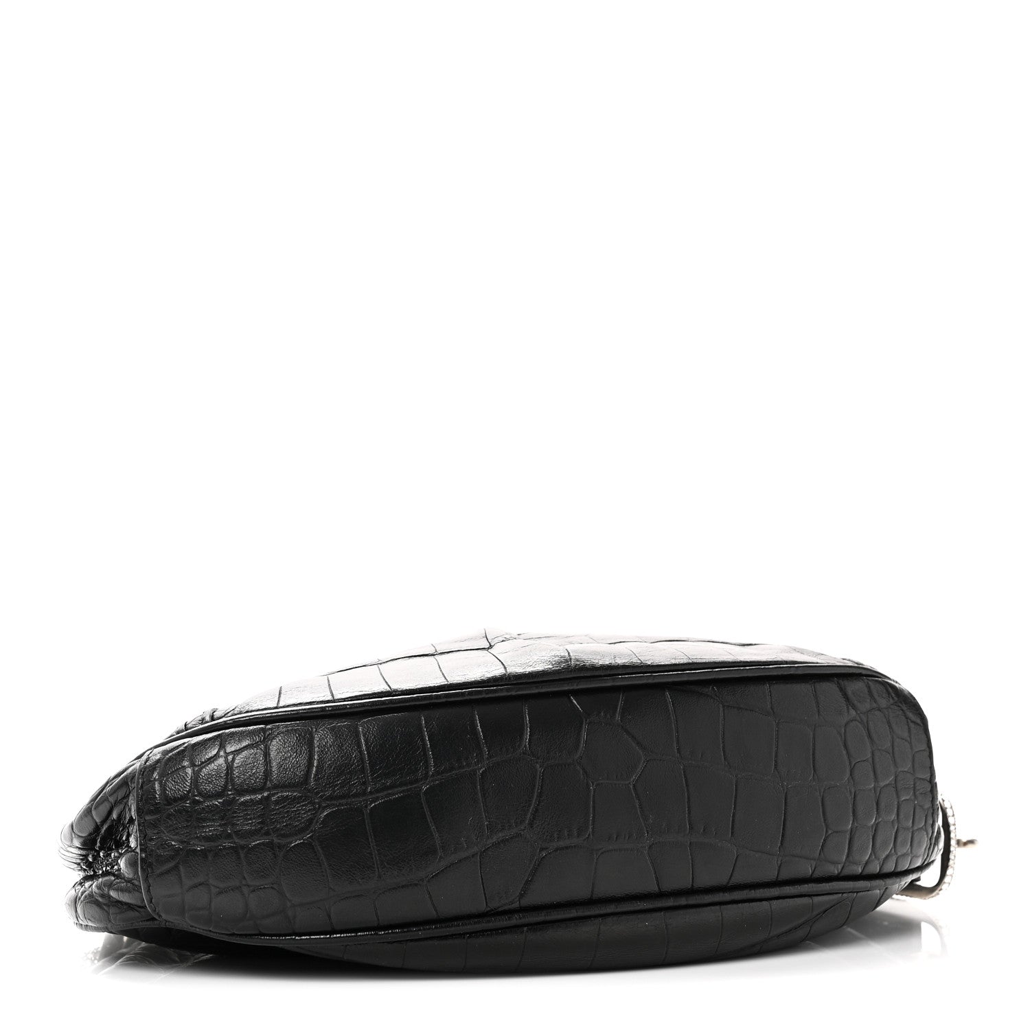 Balenciaga Extra Supple Calfskin Crystal Crocodile Embossed Le Cagole Shoulder Bag XS Black 5 of 11