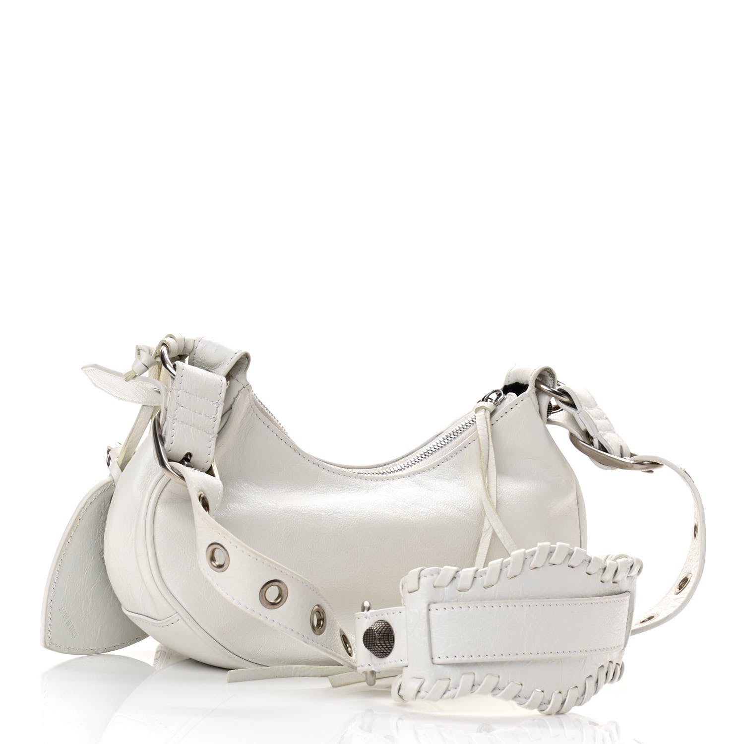 Balenciaga Agneau Arena Le Cagole Shoulder Bag XS Optic White 3 of 10