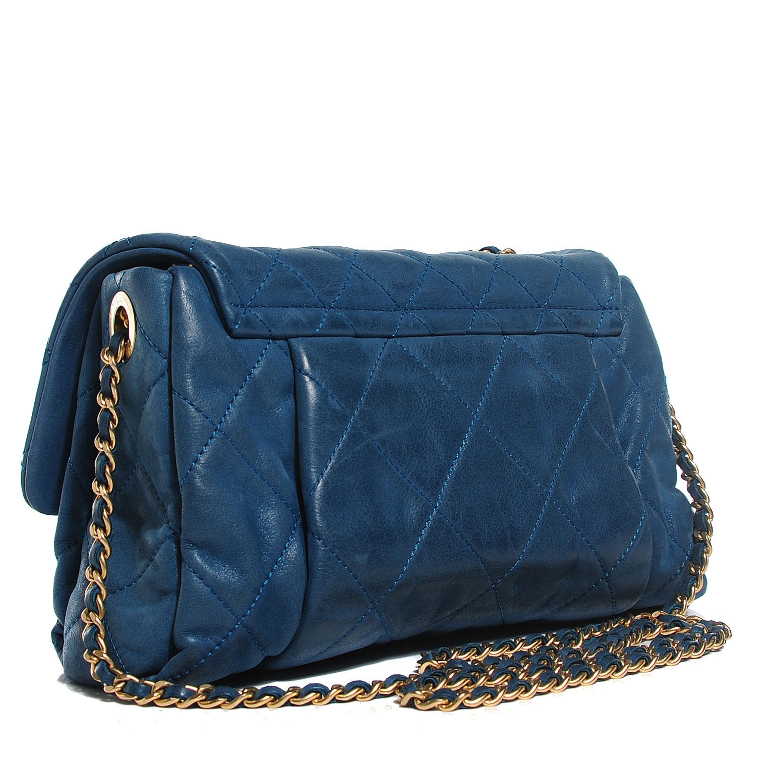 Chanel Iridescent Calfskin Chic Quilt Small Flap Dark Blue 3 of 8