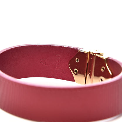 Louis Vuitton Patent Calfskin Embossed Spirit Bracelet 17 Rose Indien 4 of 4