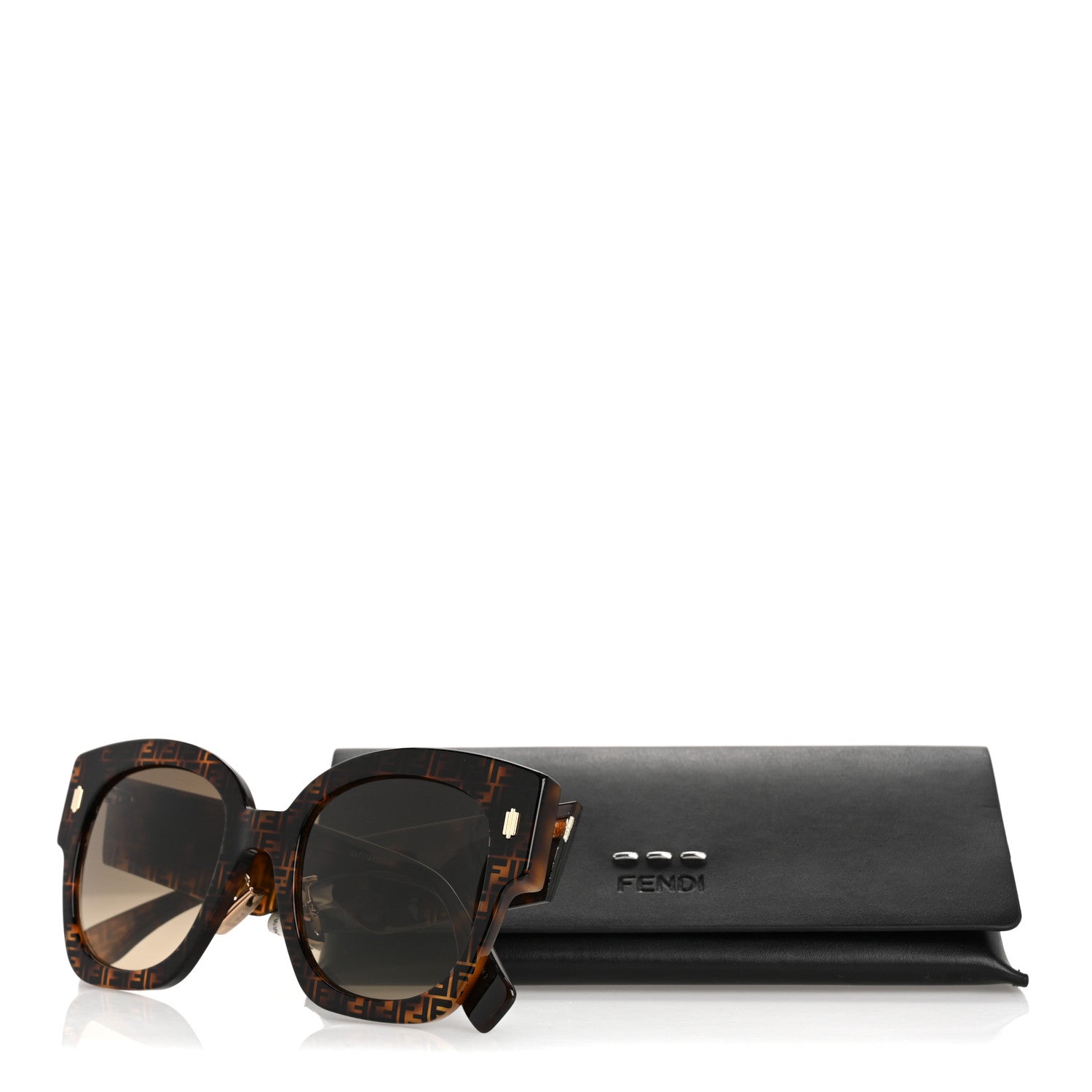 Fendi Acetate Fendi Square Sunglasses FE0458 Havana Black 8 of 8