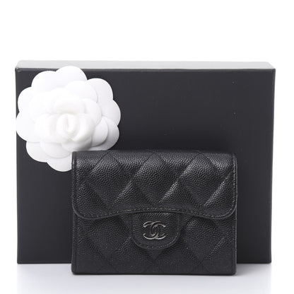 Chanel Iridescent Caviar Quilted Flap Card Holder Wallet Black 10 of 10