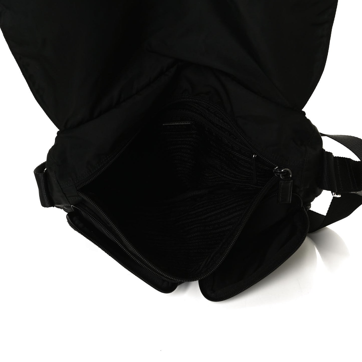 Nylon Vela Messenger Bag Black