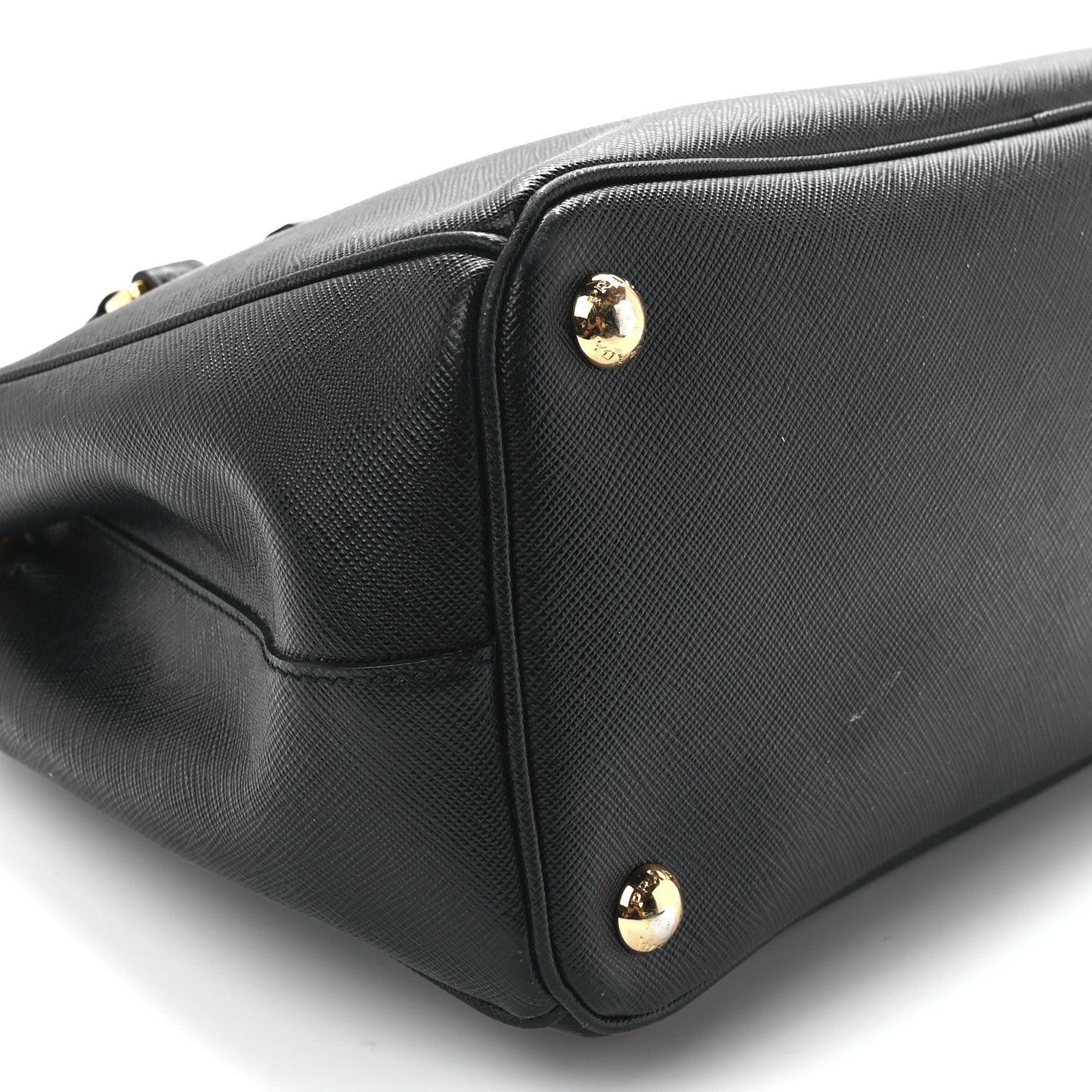 Saffiano Small Galleria Double Zip Tote Black