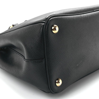 Prada Saffiano Small Galleria Double Zip Tote Black 10 of 11