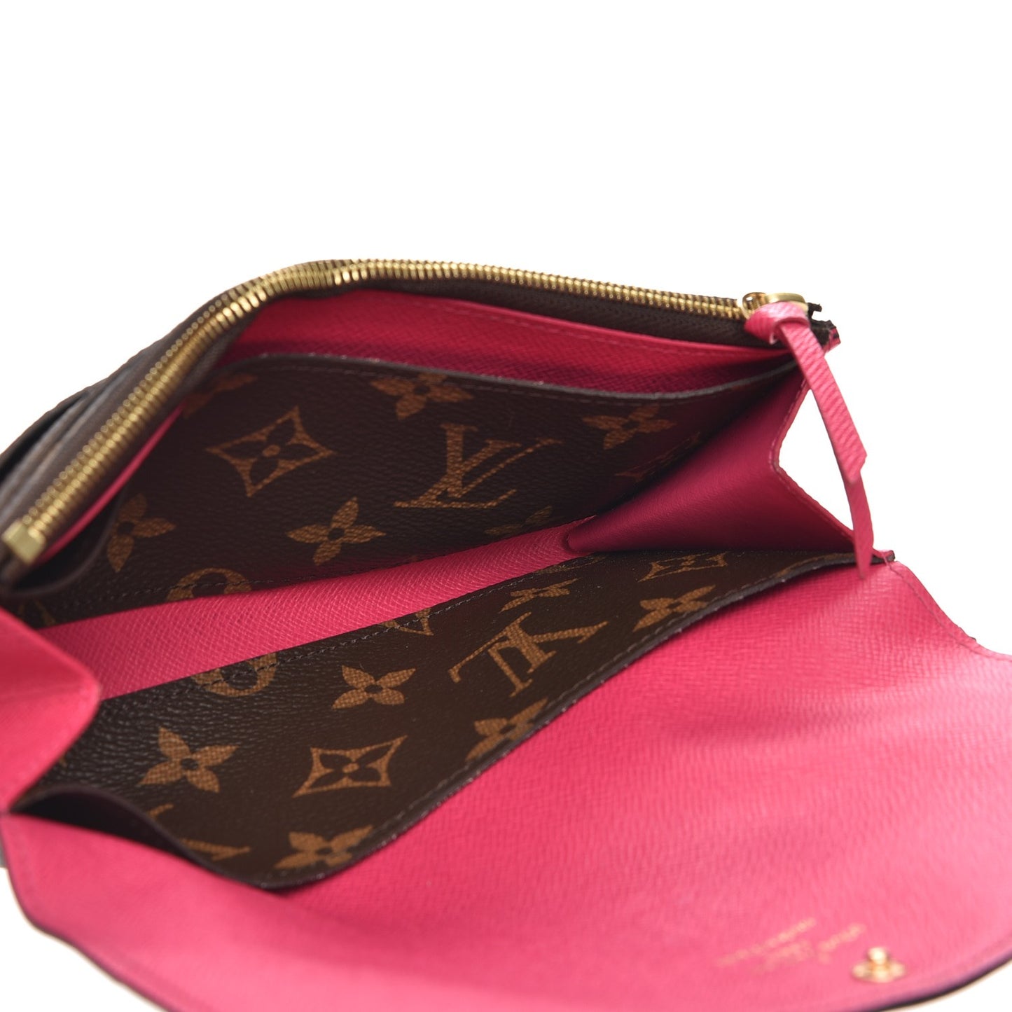 Monogram Emilie Wallet Hot Pink