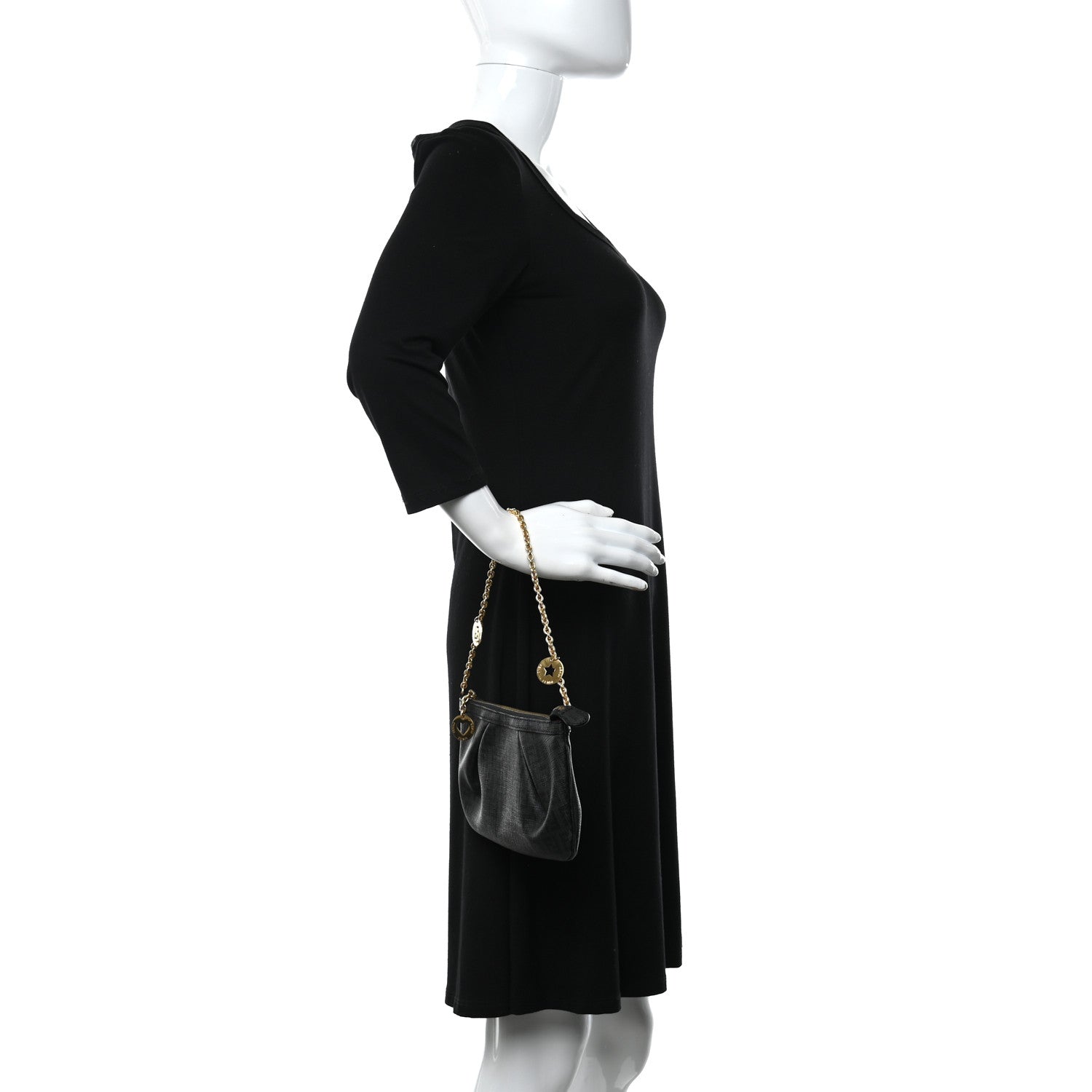 Fendi Zucchino Spalmati Forever Pochette Moro Black 3 of 8