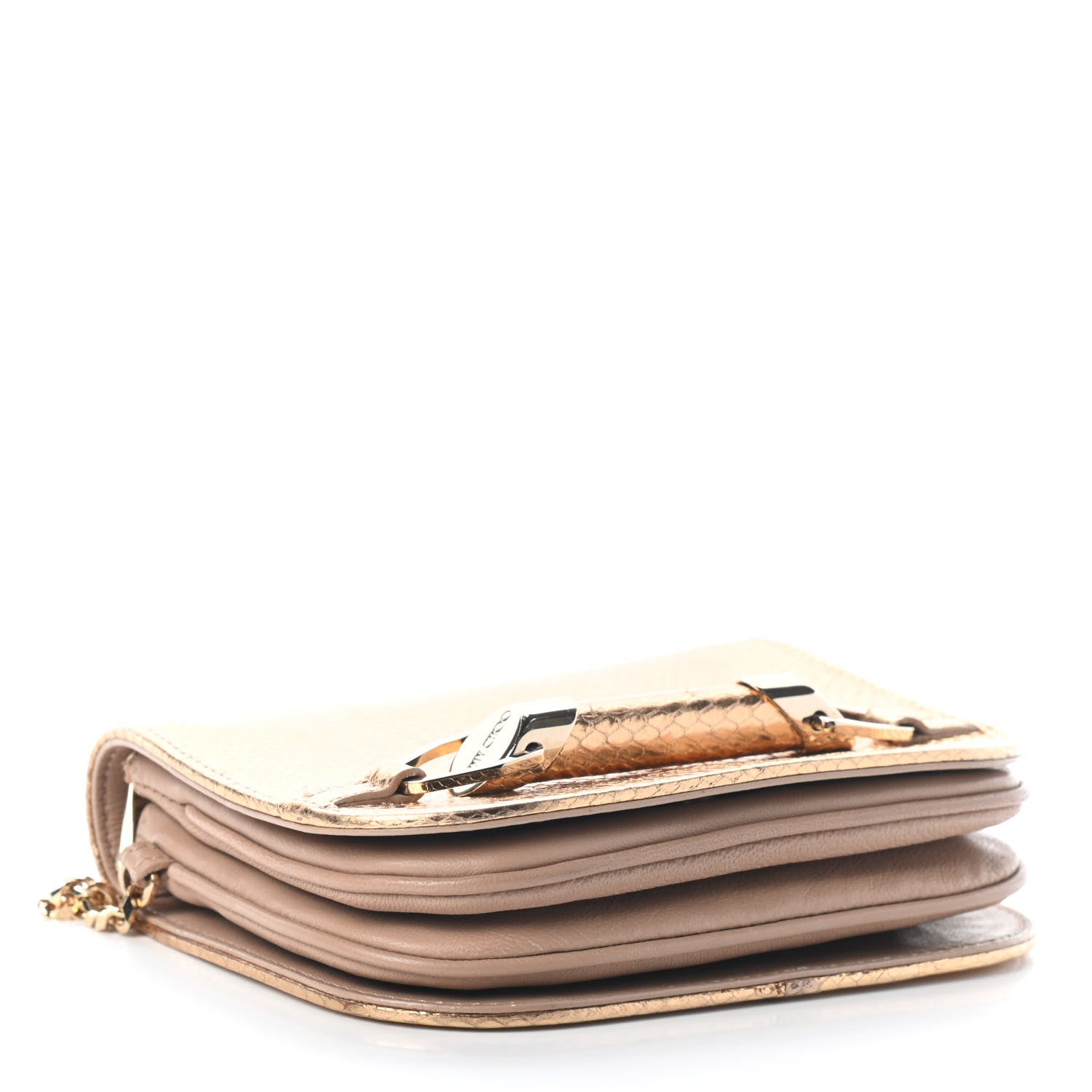 Jimmy Choo Metallic Elaphe Zadie Crossbody Bag Gold 4 of 8