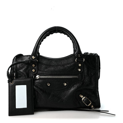 Balenciaga Agneau Classic Silver Hardware Mini City Black 3 of 10