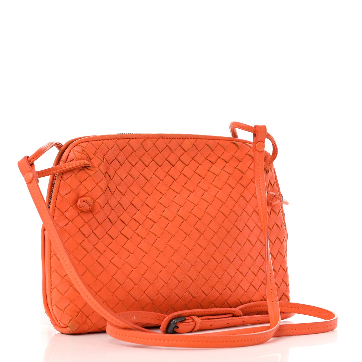 Nappa Intrecciato Nodini Crossbody Messenger Noce