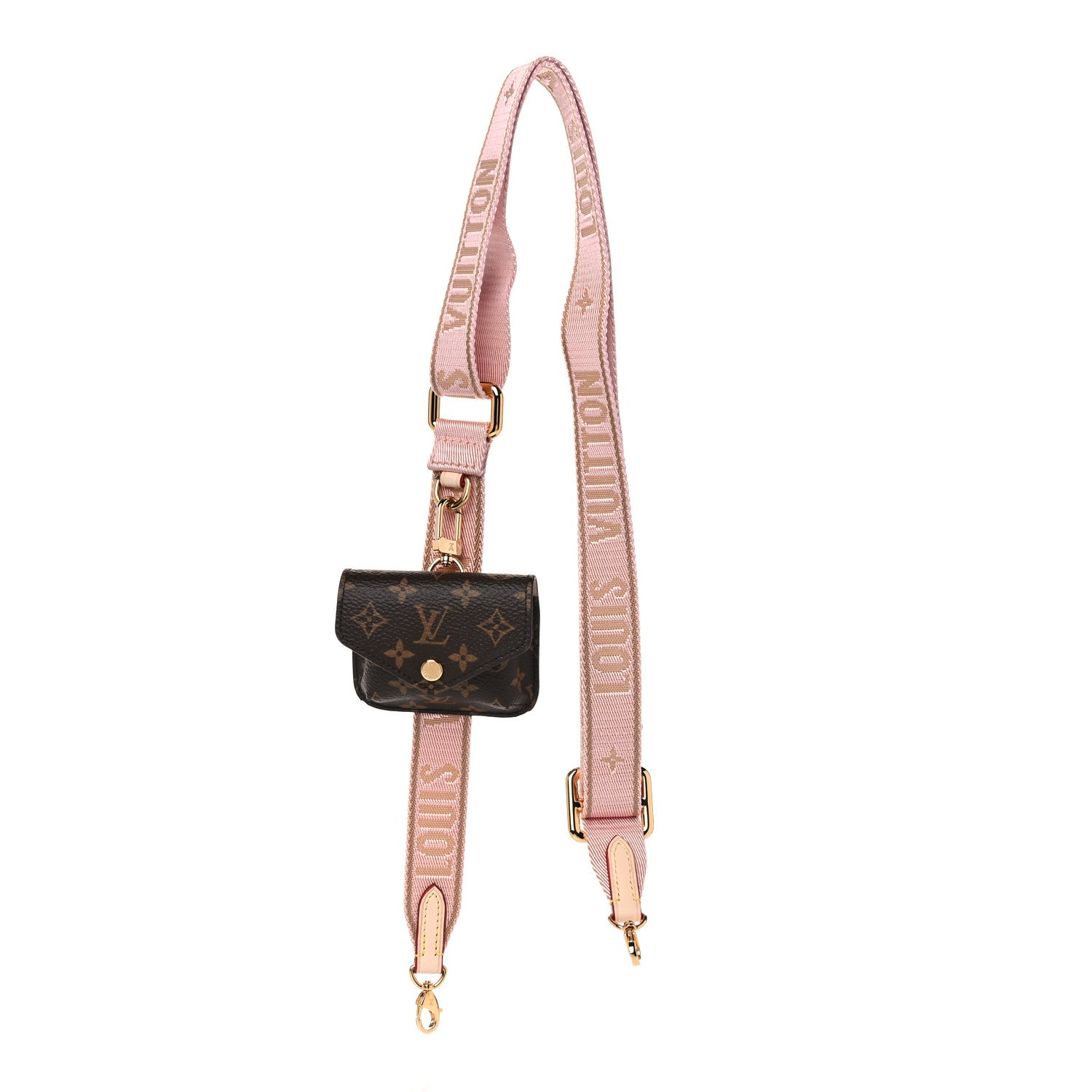 Louis Vuitton Monogram Bumper On Strap iPhone 13 Shoulder Strap Creme Pink 1 of 7