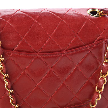 Chanel Lambskin Quilted Mini Square Flap Red 14 of 16