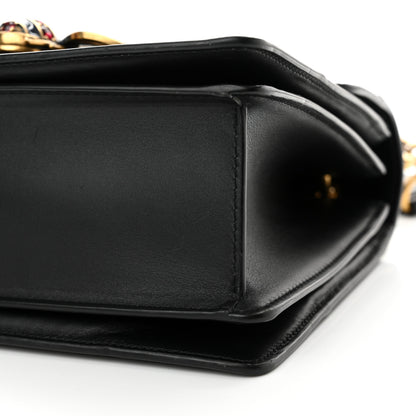 Gucci Calfskin Sylvie Web Small Queen Margaret Top Handle Bag Black 10 of 13