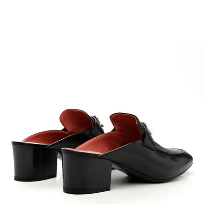 Hermes Goatskin Paradis Mules 39 Black 4 of 14