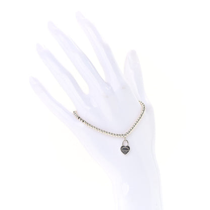 Tiffany Sterling Silver 3mm Return to Tiffany Heart Lock Bead Bracelet 2 of 5