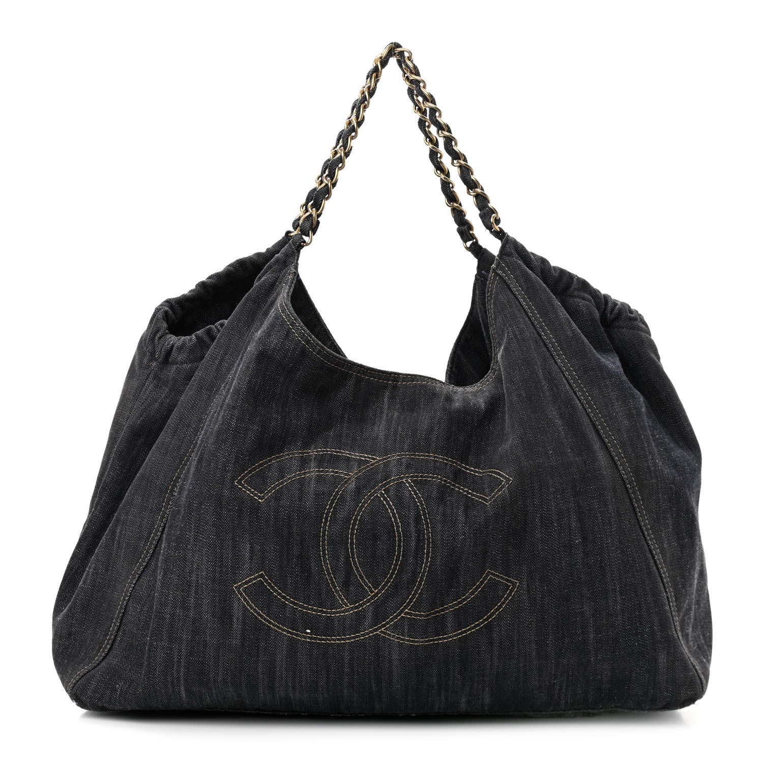 Chanel Denim XL Coco Cabas Tote Blue 3 of 13