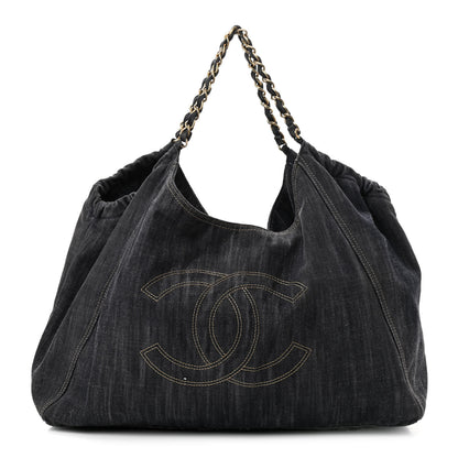 Chanel Denim XL Coco Cabas Tote Blue 3 of 13