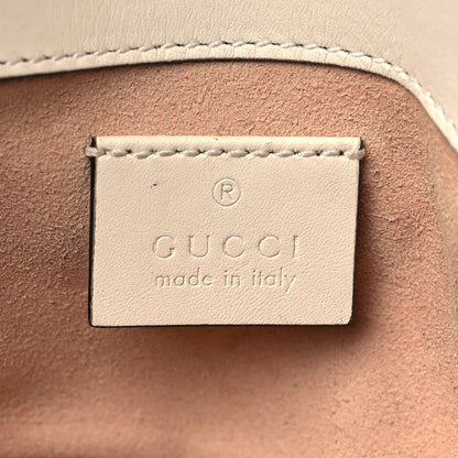 Gucci Calfskin Matelasse Super Mini GG Marmont Shoulder Bag White 6 of 13