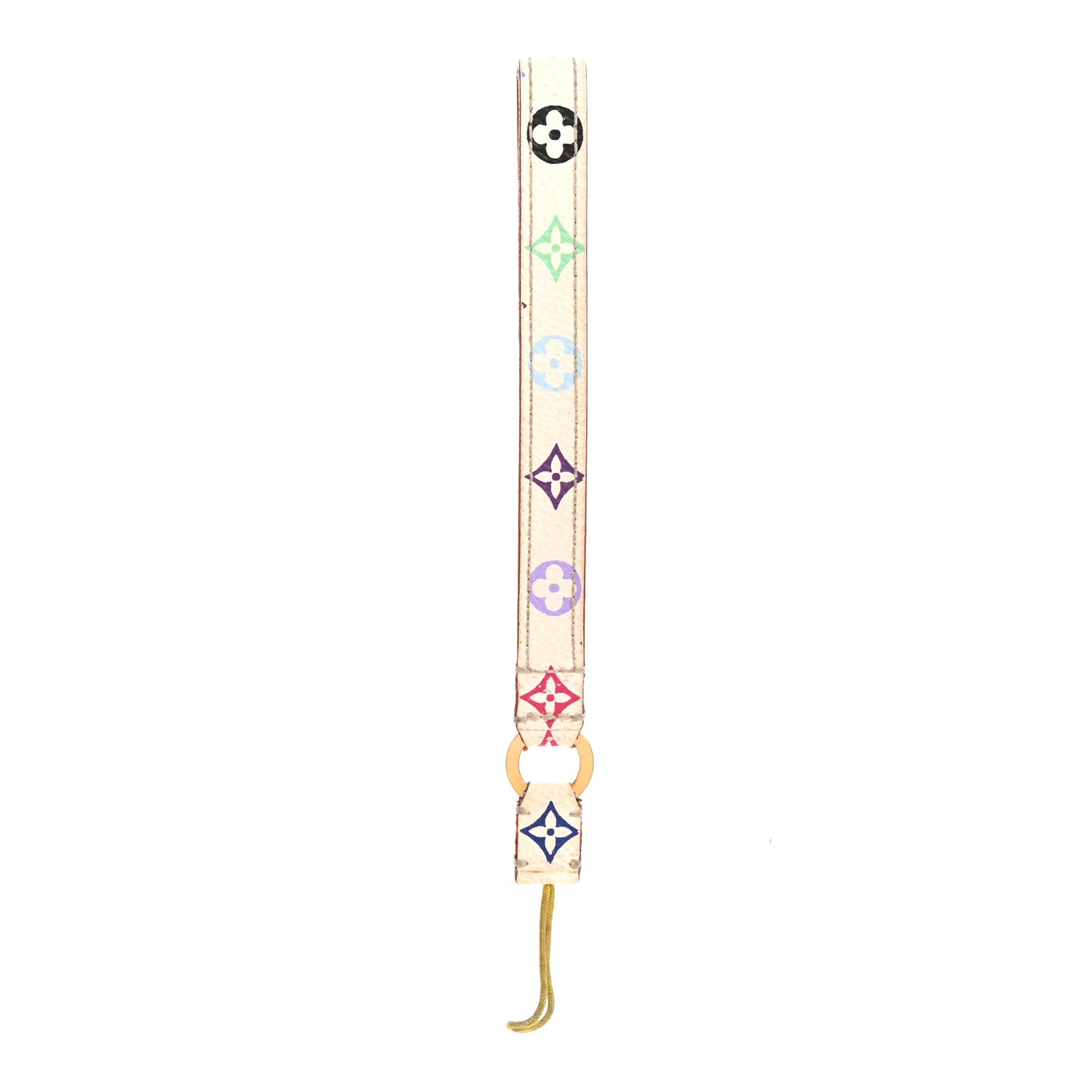 Monogram Multicolor Phone Strap White