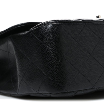 Chanel Caviar Quilted Jumbo Single Flap Black 8 of 9