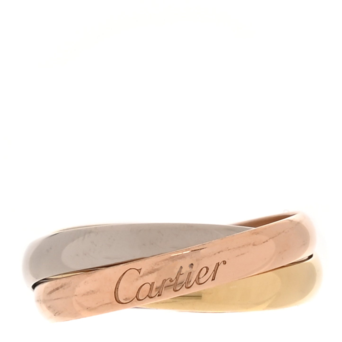 18K Pink Yellow White Gold Small Trinity Ring 55 7.25 49/5