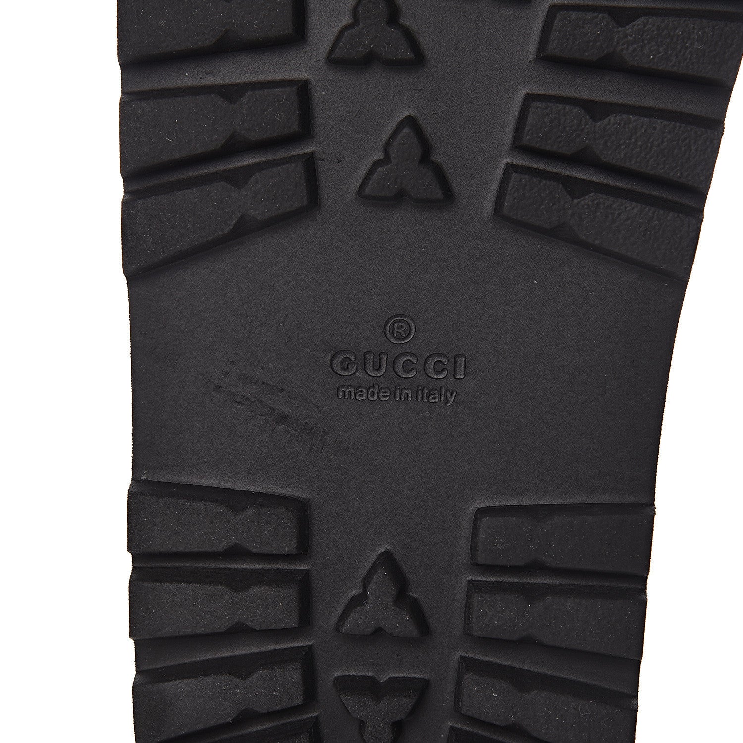 Gucci Rubber Web Mens Lug Sole Slide Sandals 10 Black Green Red 7 of 7