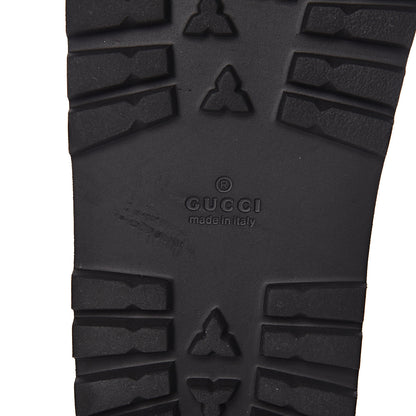 Gucci Rubber Web Mens Lug Sole Slide Sandals 10 Black Green Red 7 of 7