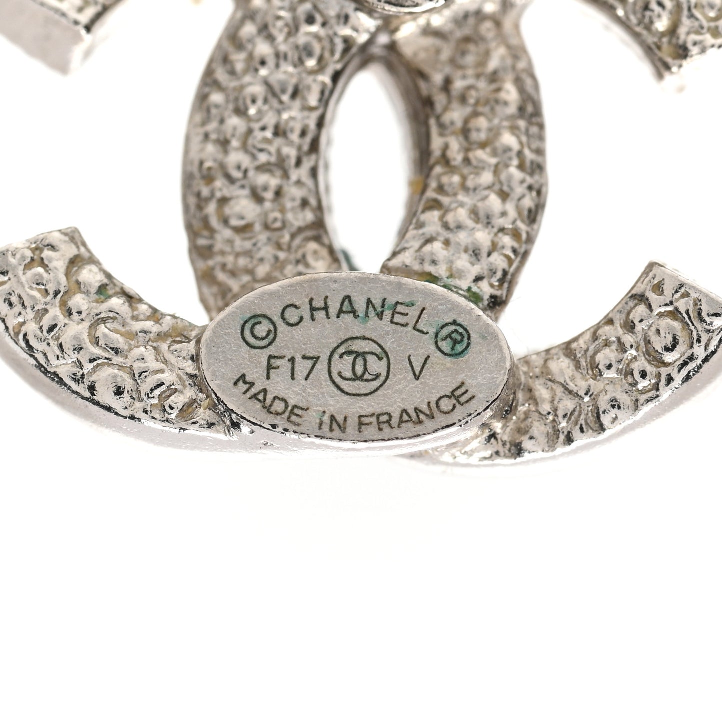 Crystal CC Earrings Silver