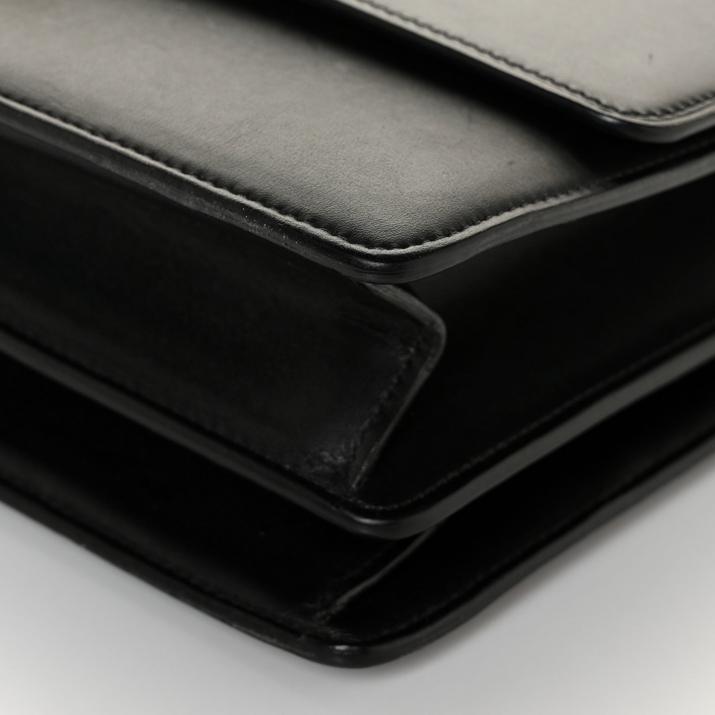 Smooth Calfskin Large Case Black