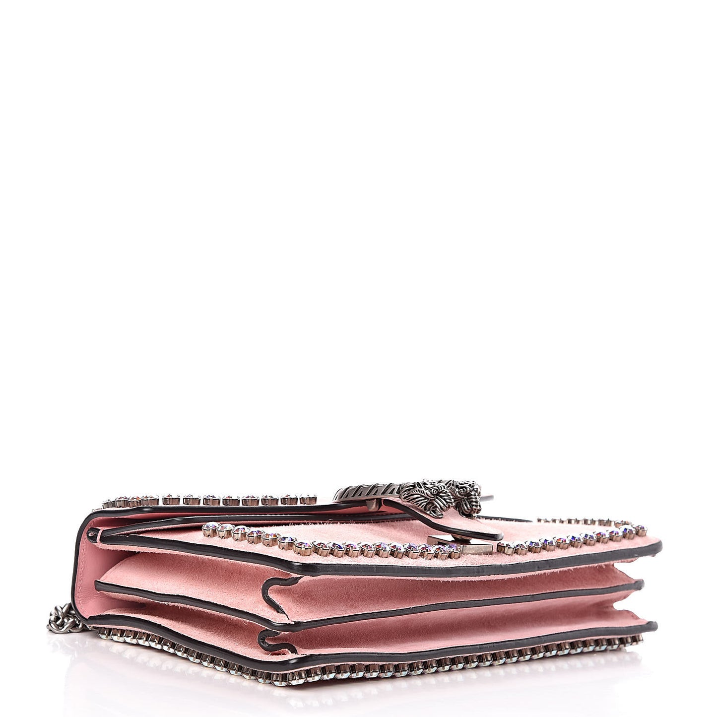 Suede Crystal Small Dionysus Shoulder Bag Peonia