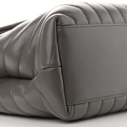 Saint Laurent Calfskin Y Quilted Monogram Small Loulou Chain Satchel Pebble 9 of 14