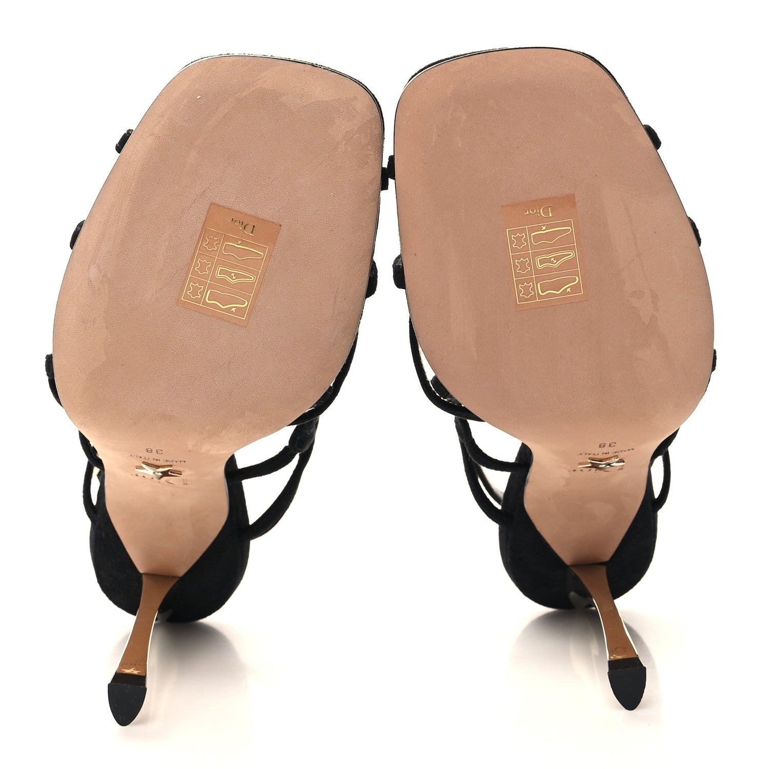 Christian Dior Suede D-Fame Sandals 38 Black 5 of 8