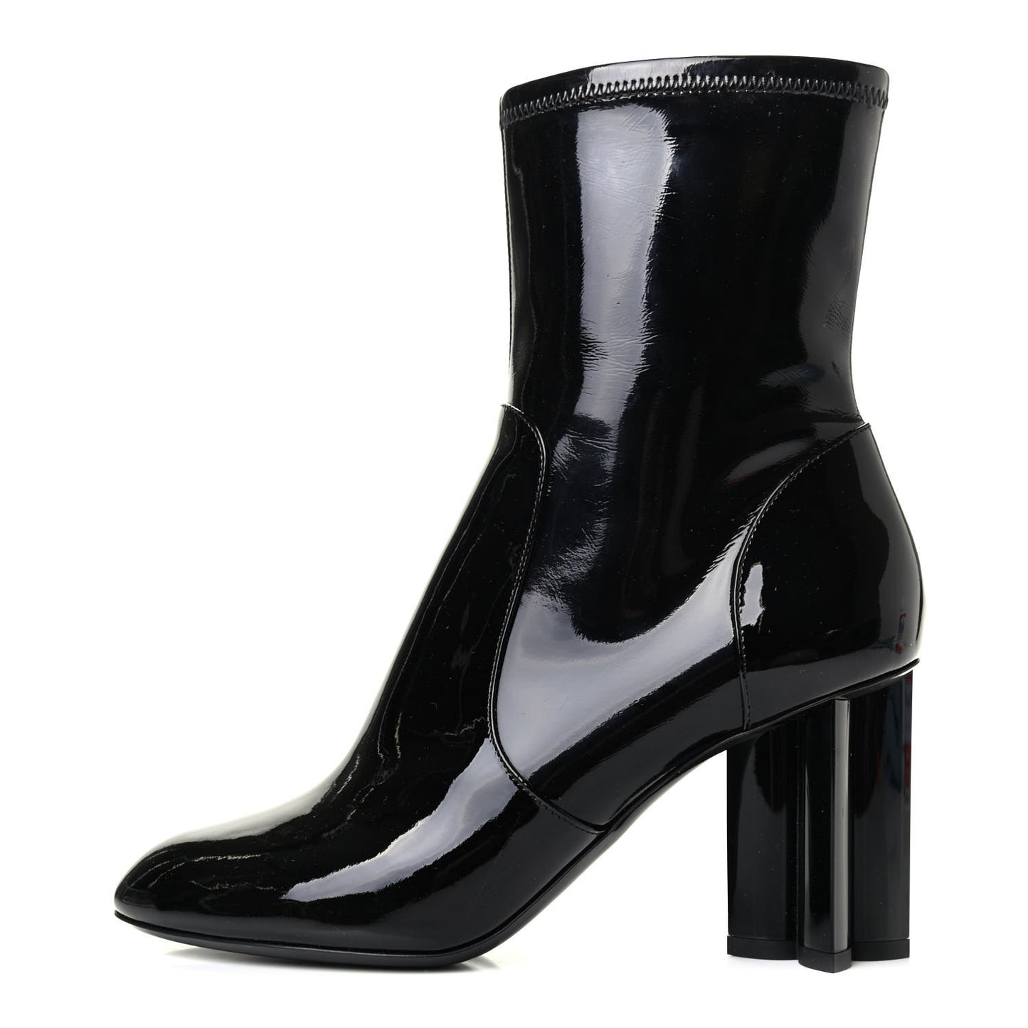 Patent Silhouette Ankle Boots 38.5 Black