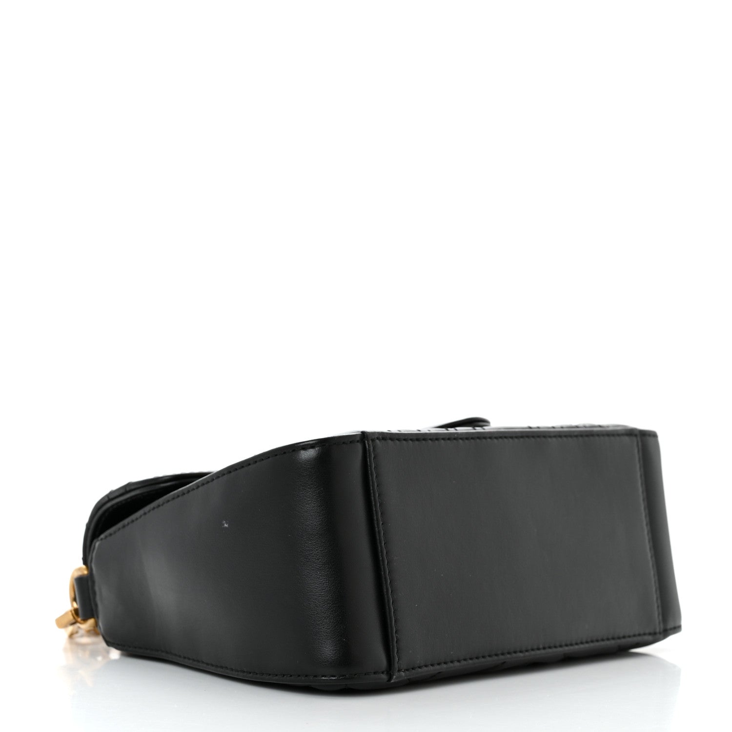 Gucci Calfskin Matelasse Mini GG Marmont Top Handle Shoulder Bag Black 4 of 10