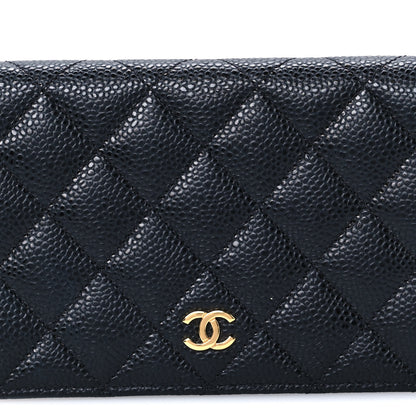 Chanel Caviar Quilted Yen Wallet Black 10 of 10