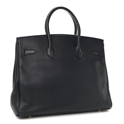 Hermes Taurillon Clemence Birkin 35 Bleu Indigo 3 of 13